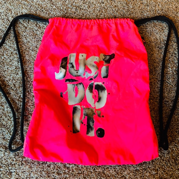 Nike Bags Nike Hot Pink Drawstring Backpack Poshmark